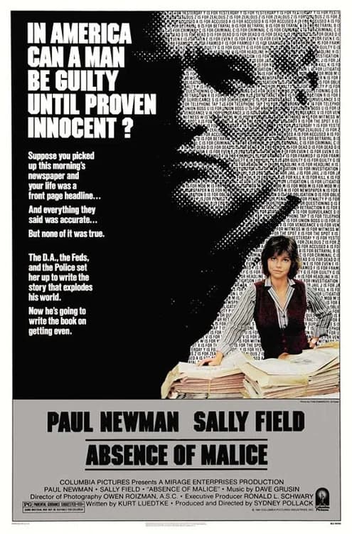 Absence of Malice film posteri